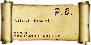 Palcsi Botond névjegykártya